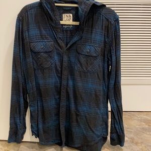 Women’s flannel with hood